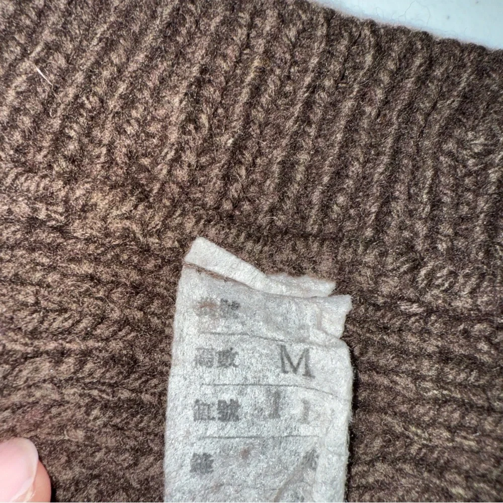 Ann Taylor Loft Brown Cable Knit Lambswool Blend Shrug‎ Bolero Wrap One Size